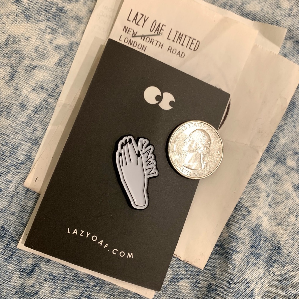 Lazy Oaf Enamel Pin Yawn Tired Of You NEW